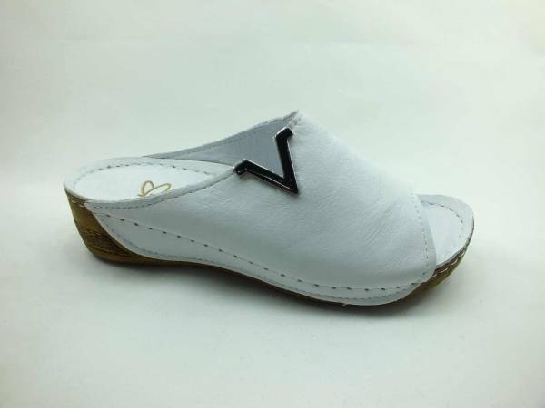 Bayan Terlik Hakiki Deri - Beyaz - 285