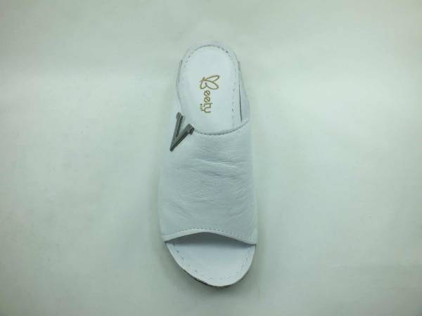 Bayan Terlik Hakiki Deri - Beyaz - 285