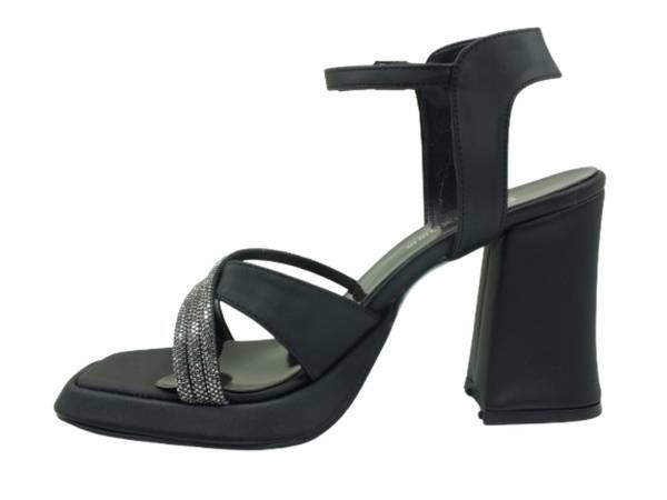 Bayan Topuklu Ayakkabı Siyah-Saten 156 MG 6002