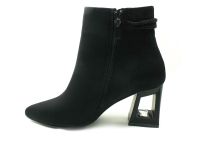 Beety Bayan Topuklu Bot Siyah-Süet 90 1305 - Thumbnail