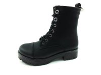 Bağcıklı-Fermuarlı Bayan Bot - Siyah - 8713 - Thumbnail