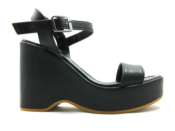 Beety Dolgu Topuklu Kadın Sandalet Siyah 90 1010