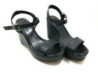 Beety Dolgu Topuklu Kadın Sandalet Siyah 90 1010 - Thumbnail