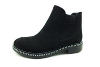 Beety Fermuarlı Bayan Bot xSiyah-Süet 90 156 - Thumbnail