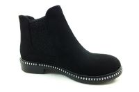 Beety Fermuarlı Bayan Bot xSiyah-Süet 90 156 - Thumbnail