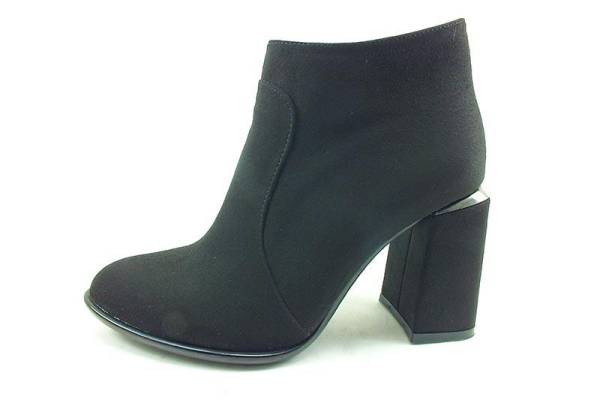 Beety Fermuarlı Bayan Bot xSiyah-Süet 90 4531