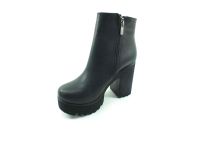 Beety Fermuarlı Kalın Topuklu Kadın Botu - Siyah - 26.1002 - Thumbnail