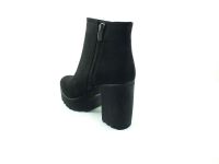 Beety Fermuarlı Kalın Topuklu Kadın Botu - Siyah-Süet - 26.1002 - Thumbnail