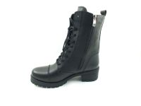 Beety Fermuarlı-Bağcıklı Hakiki Deri Kadın botu - Siyah - 7002 - Thumbnail