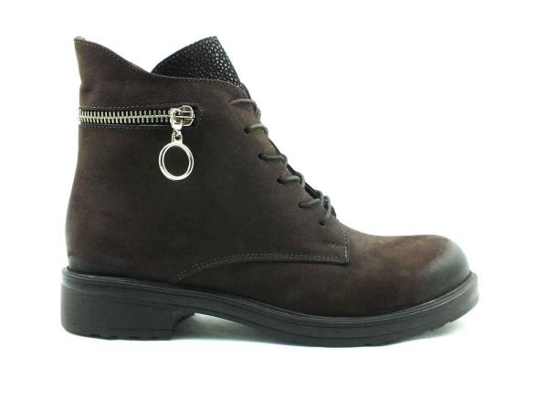 Beety Hakiki Deri Kadın Botu - Kahverengi-Nubuk - 317