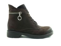 Beety Hakiki Deri Kadın Botu - Kahverengi-Nubuk - 317 - Thumbnail