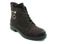 Beety Hakiki Deri Kadın Botu - Kahverengi-Nubuk - 317 - Thumbnail