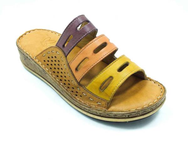 Beety Hakiki Deri Kadın Terliği Taba 90 1850