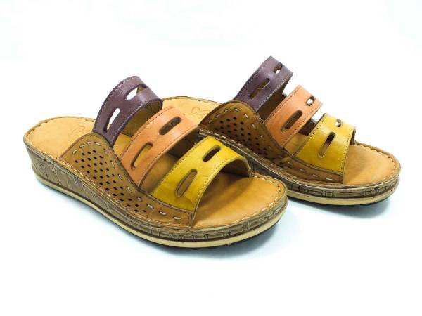 Beety Hakiki Deri Kadın Terliği Taba 90 1850