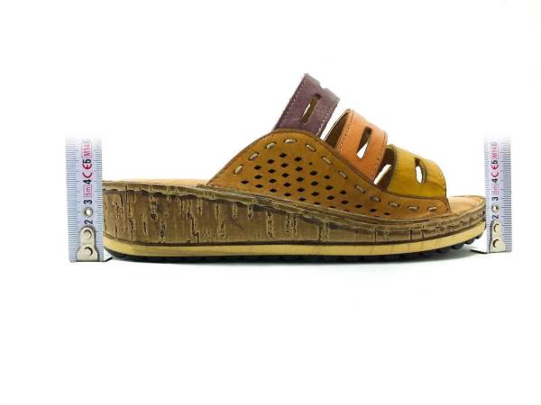 Beety Hakiki Deri Kadın Terliği Taba 90 1850