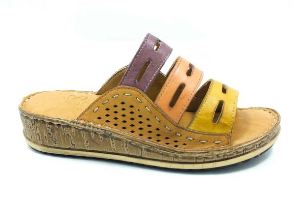 Beety Hakiki Deri Kadın Terliği Taba 90 1850