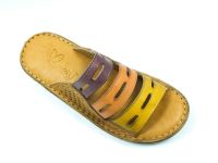 Beety Hakiki Deri Kadın Terliği Taba 90 1850 - Thumbnail