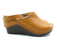 Beety Hakiki Deri Kadn Terliği Taba 87.1001 - Thumbnail