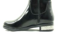 Beety Kadın Fermuarlı Parlak Çizme - Siyah-Rugan - 760 - Thumbnail