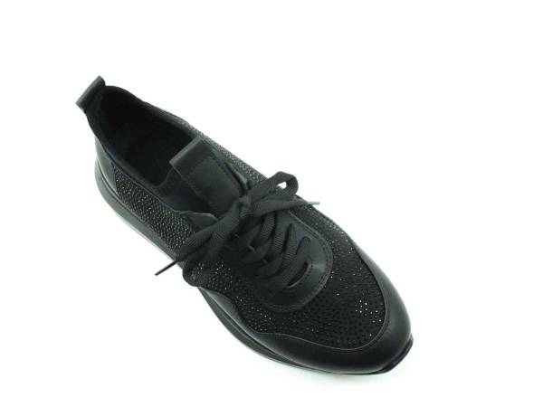 Beety Kadın Streç Taşlı Spor Ayakkabı Siyah 90 1503