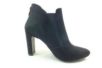 Beety Topuklu Fermuarlı Bayan Bot xSiyah-Süet 90 401 - Thumbnail