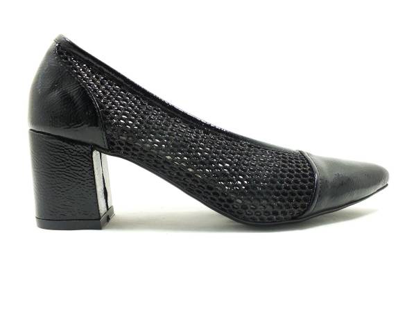 Beety Yazlık Topuklu Kadın Ayakkabısı Siyah-Kırışık 90 68.08