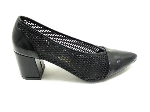 Beety Yazlık Topuklu Kadın Ayakkabısı Siyah-Kırışık 90 68.08