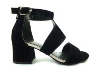 Caprito Gladyatör Bayan Sandalet xSiyah-Süet 13 38205 - Thumbnail