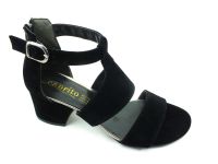 Caprito Gladyatör Bayan Sandalet xSiyah-Süet 13 38205 - Thumbnail