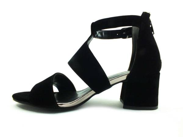 Caprito Gladyatör Bayan Sandalet xSiyah-Süet 13 38205