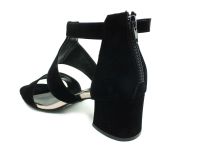 Caprito Gladyatör Bayan Sandalet xSiyah-Süet 13 38205 - Thumbnail