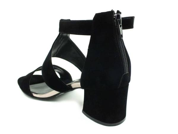 Caprito Gladyatör Bayan Sandalet xSiyah-Süet 13 38205