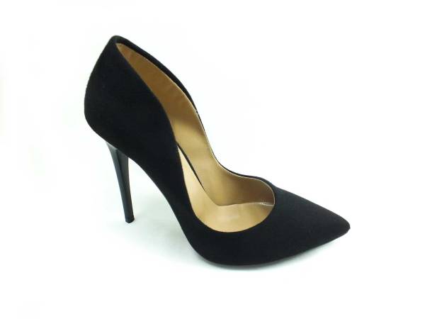 Caprito İnce Topuklu Kadın Stiletto Siyah-Süet 13 1800