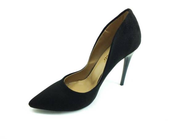 Caprito İnce Topuklu Kadın Stiletto Siyah-Süet 13 1800