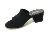 Caprito Kalın Topuklu Kadın Terliği Siyah-Süet 13 19124 - Thumbnail