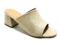 Caprito Kalın Topuklu Kadın Terliği Ten-Süet 13 19124 - Thumbnail