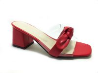 Caprito Kalın Topuklu Şeffaf Terlik Kırmızı 13 314 - Thumbnail