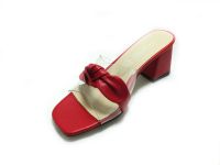 Caprito Kalın Topuklu Şeffaf Terlik Kırmızı 13 314 - Thumbnail