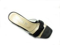 Caprito Kalın Topuklu Şeffaf Terlik Siyah 13 314 - Thumbnail