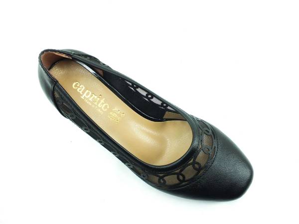 Caprito Kısa Topuklu Kadın Ayakkabısı Siyah-Perde 13 8618