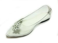 Caprito Şefaf Kadın Babet Ayakkabı Beyaz-Şeffaf 13 1087 - Thumbnail