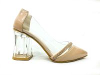 Caprito Şeffaf Topuklu Kadın Ayakkabı Ten-Rugan 13 Y-3805 - Thumbnail