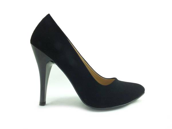 Caprito Sivri Topuku Kadın Ayakkabı - Siyah-Süet - 181150