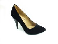 Caprito Sivri Topuku Kadın Ayakkabı - Siyah-Süet - 181150 - Thumbnail