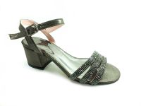 Caprito Tek Bantlı Taşlı Kadın Sandalat - Platin-Sıvama - 3805 - Thumbnail