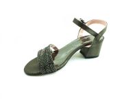 Caprito Tek Bantlı Taşlı Kadın Sandalat - Platin-Sıvama - 3805 - Thumbnail