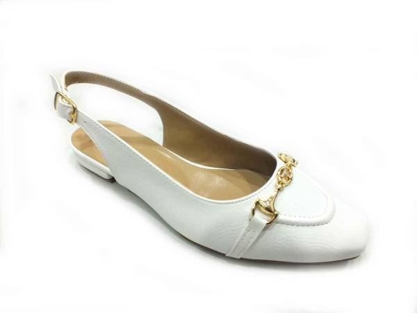 Caprito Tokalı Kadın Sandalet Beyaz 13 Y-151