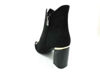 Caprito Topuklu Bot Siyah-Süet 13 K-239-9 - Thumbnail