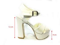 Çarıkçım 12 cm Topuklu Platformlu Ayakkabı Sedef 114 85 - Thumbnail