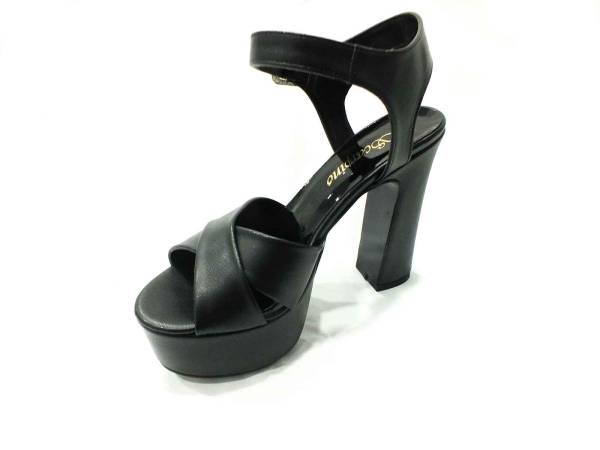 Çarıkçım 12 cm Topuklu Platformlu Ayakkabı Siyah 114 85